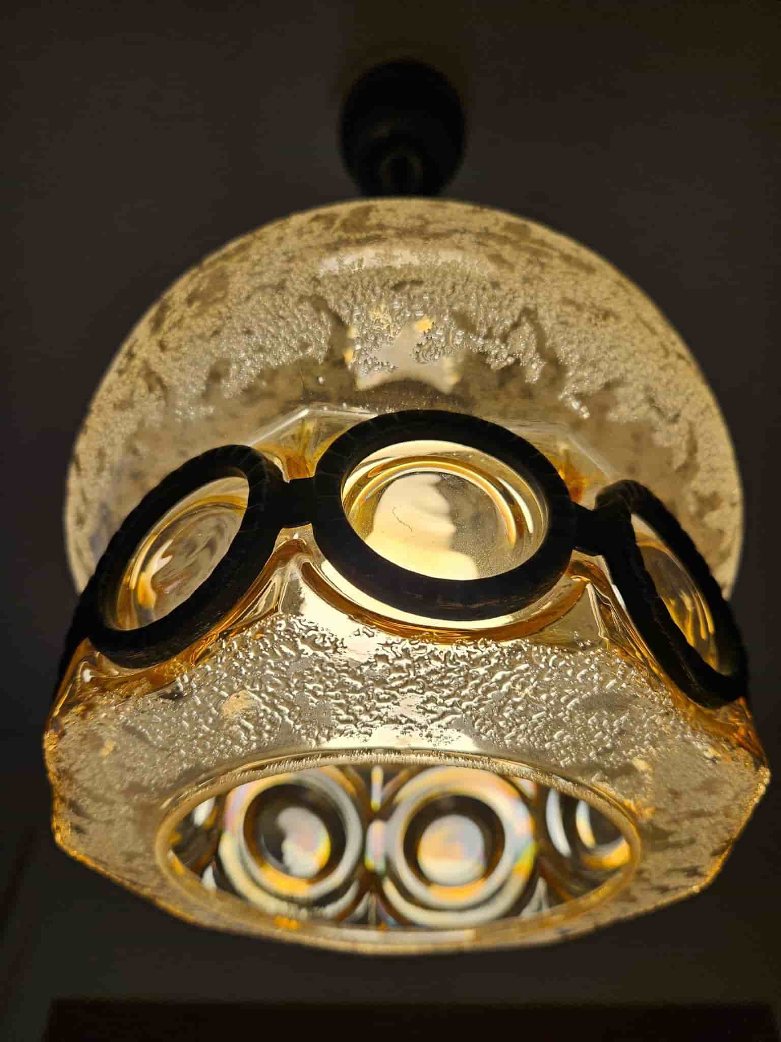 Champangefärgad glad unik Vintage Taklampa art decco