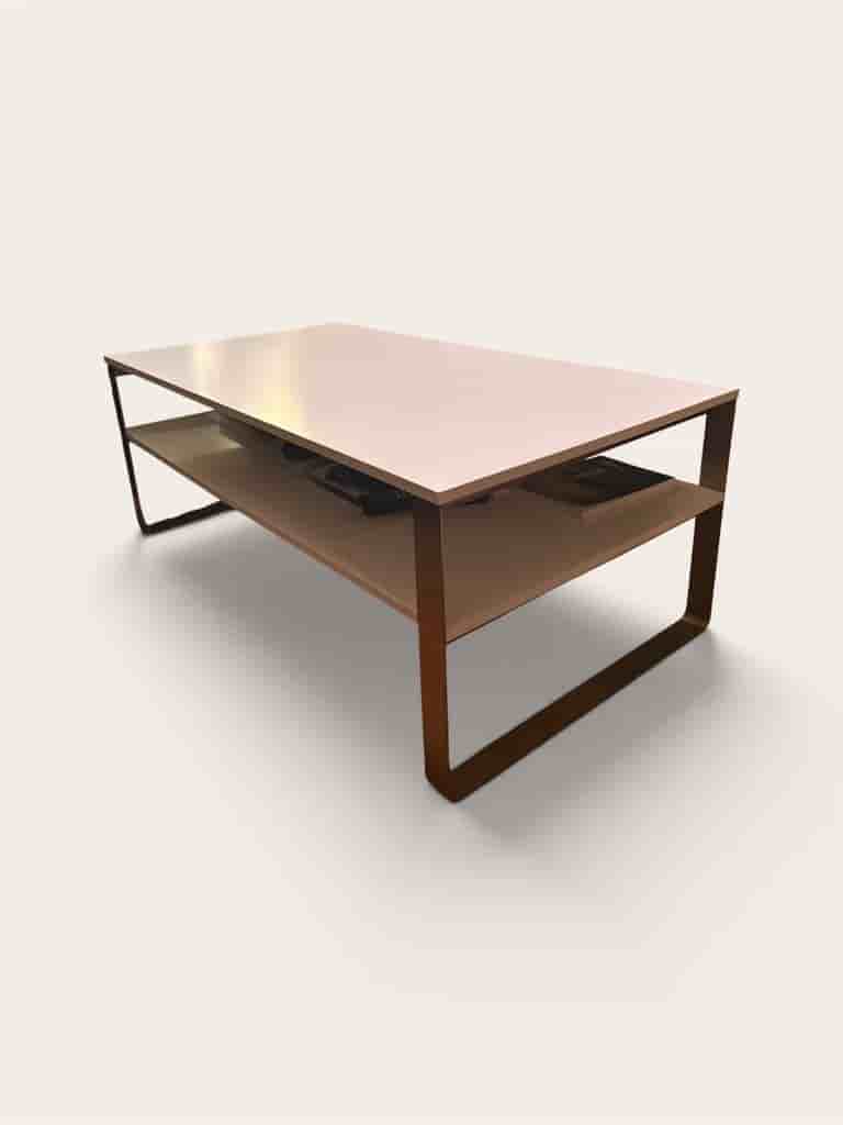 Vit TV-bänk / Soffbord – IKEA (120 cm)