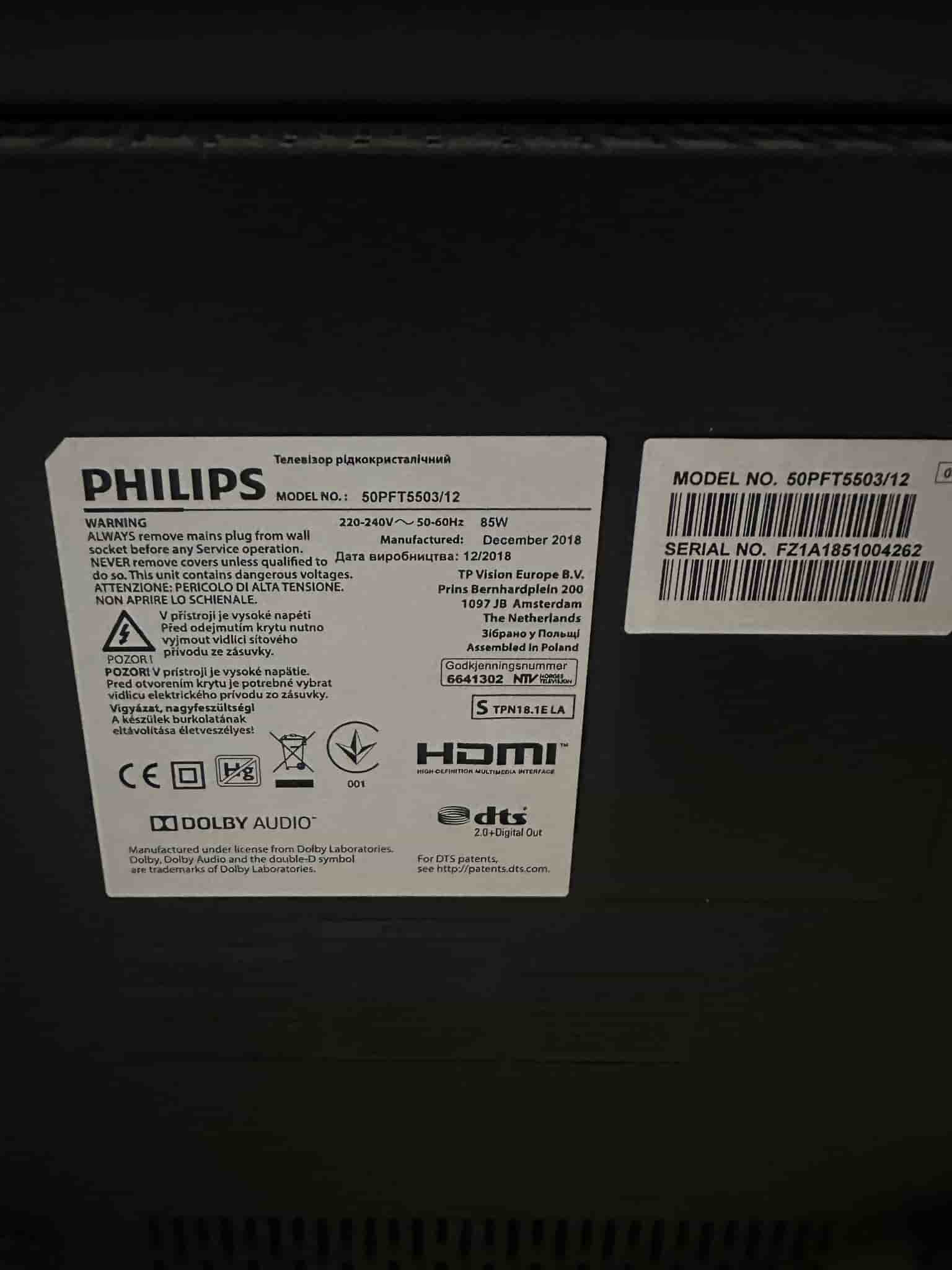 Philips 50PFT5503/12 TV