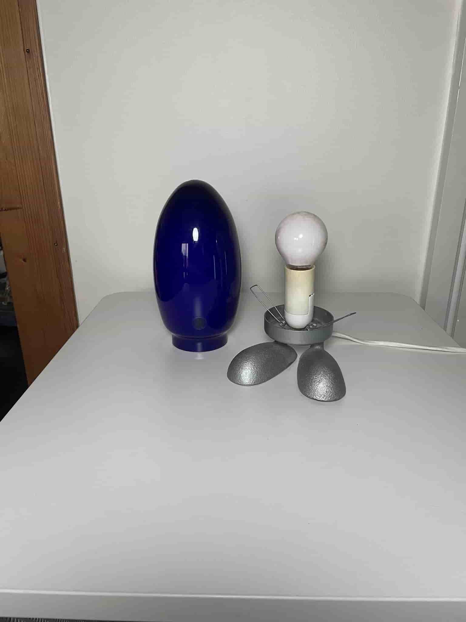IKEA Äggbordslampa | Glas & Metall | Raketmotiv | 2000-tal | Popmodern