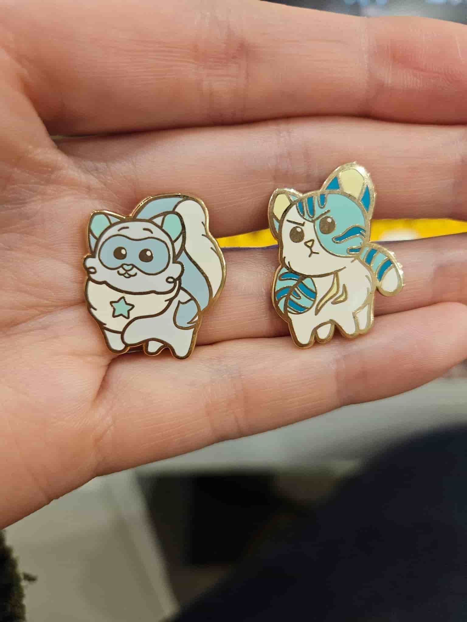 Warior cats blå Emalj Pins