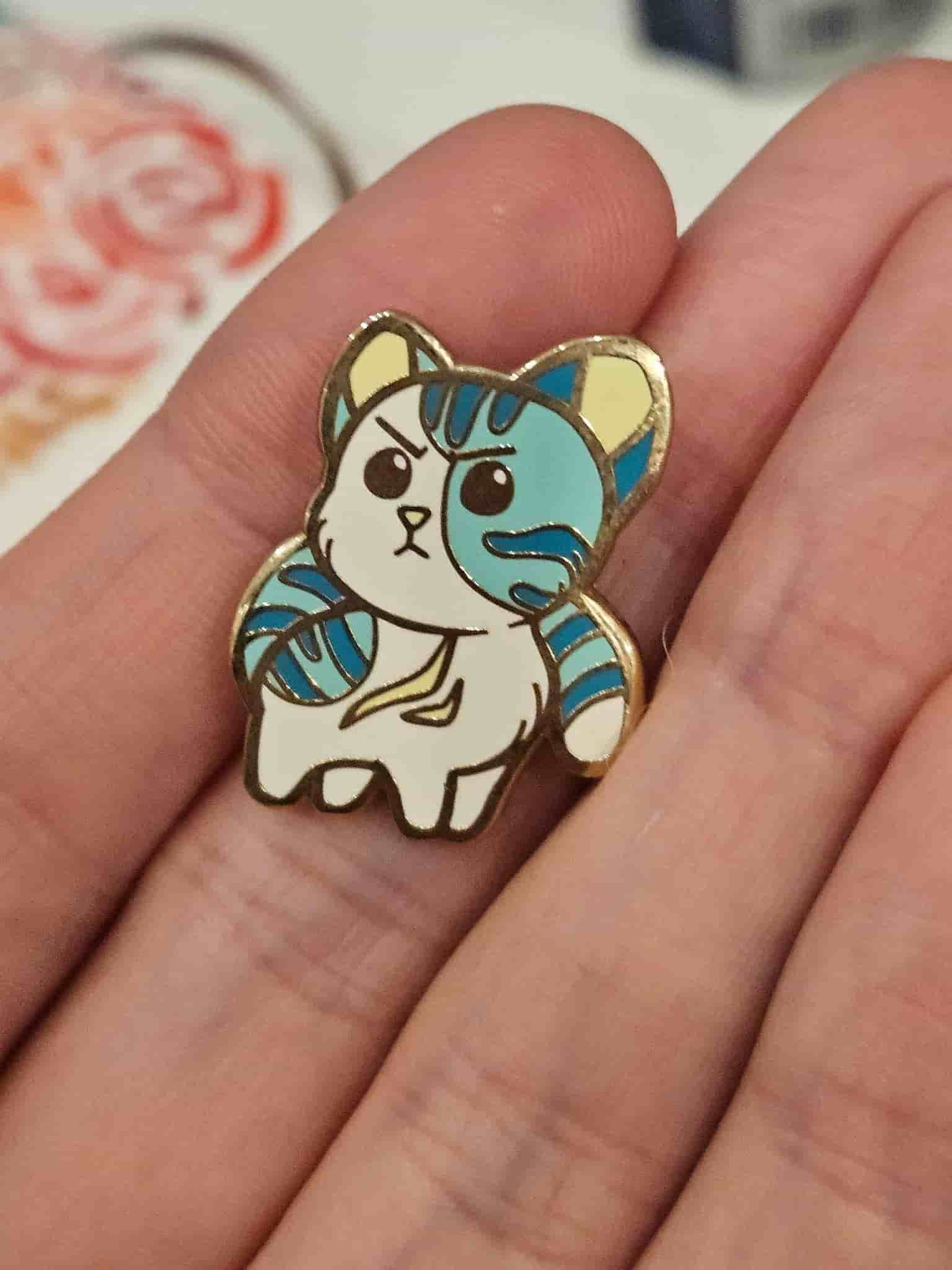 Warior cats blå Emalj Pins