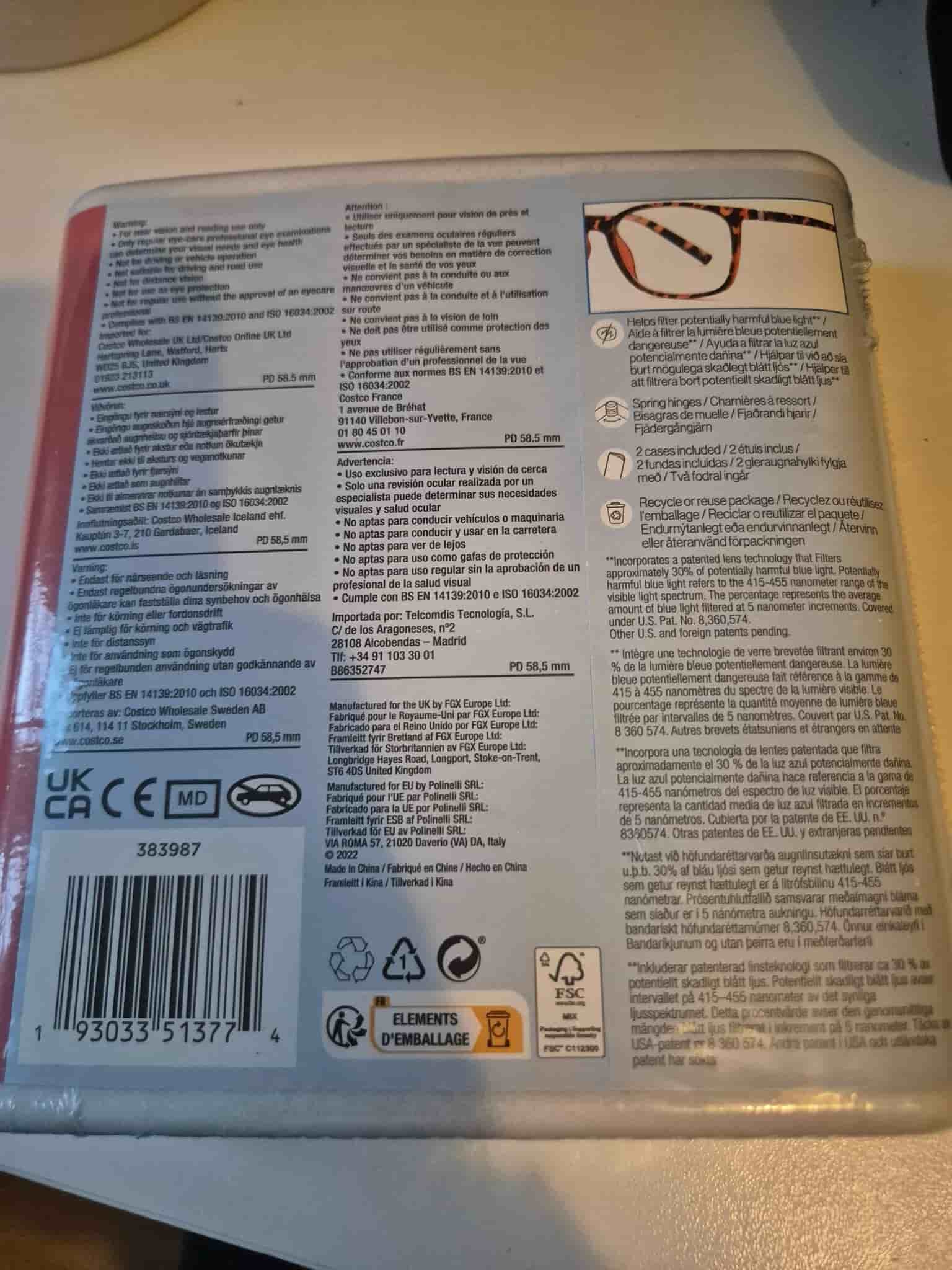 Foster Grant Design Optics +3.00 Läsglasögon, 2-pack