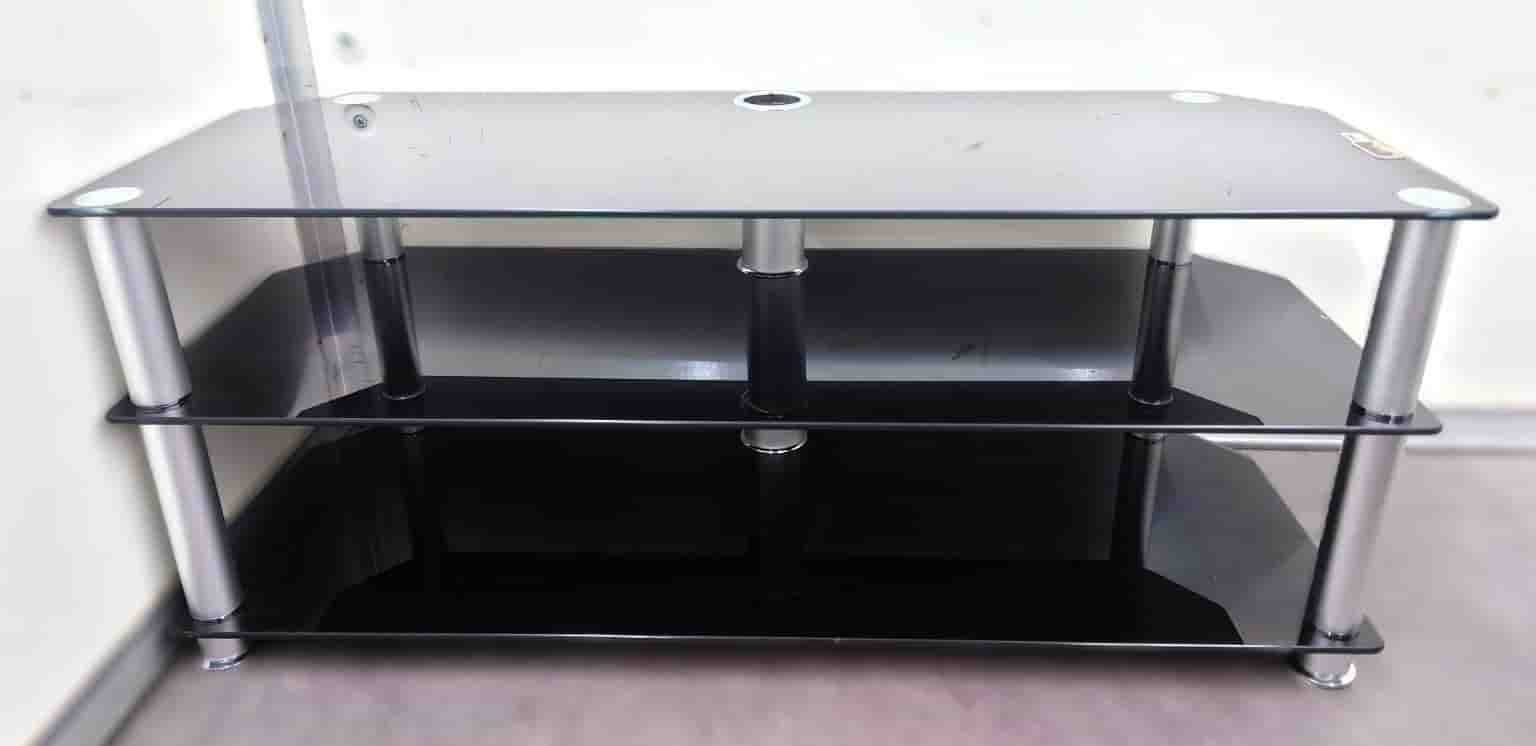 TV-bänk / mediabänk i glas – Multibrackets 120*45*50