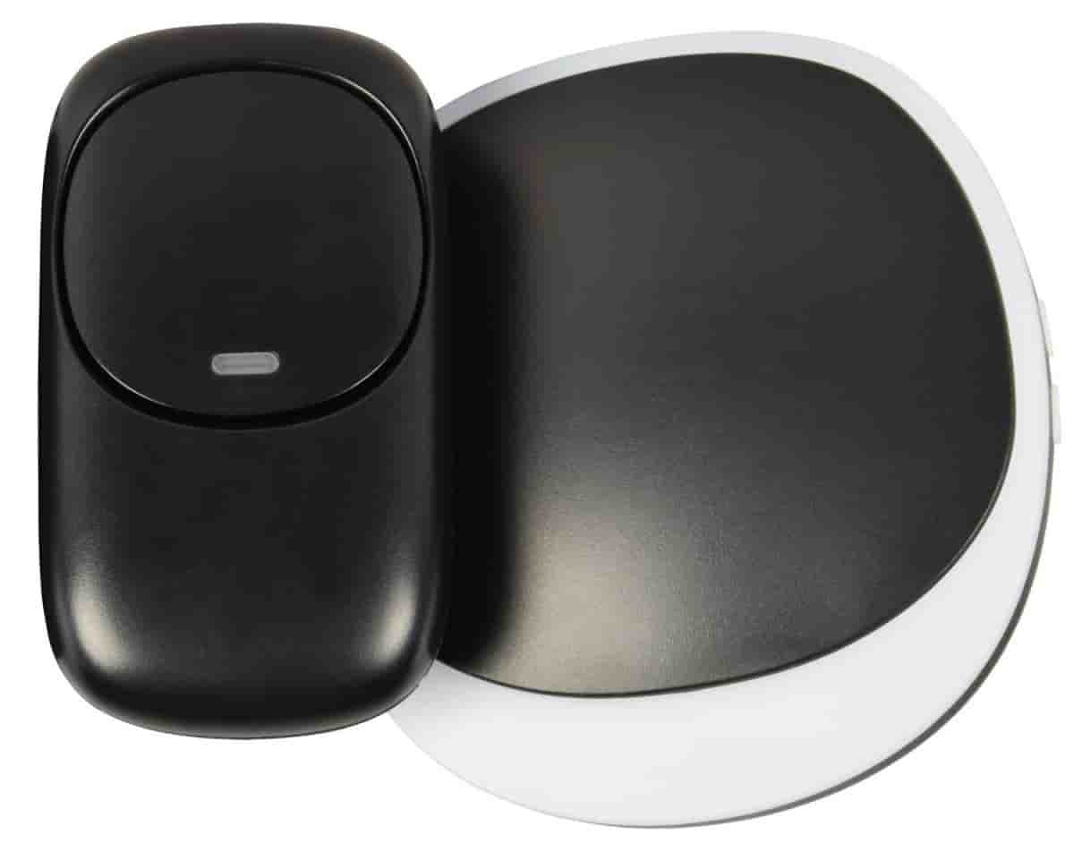 AVSL Mercury Trådlös plug-in-dörrklocka med LED-larm svart