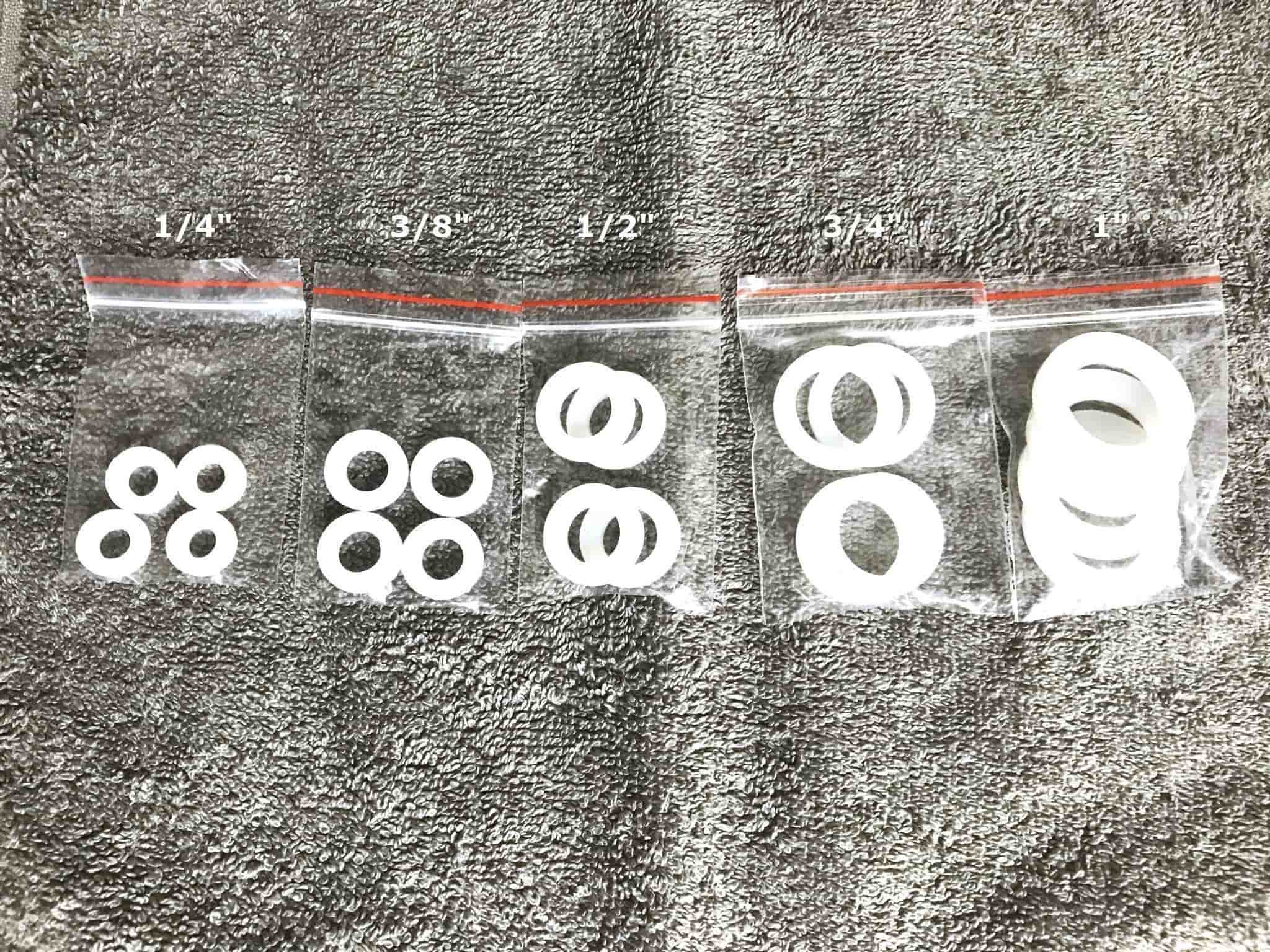 Packningssats, Silikonpackning (Silikon tätningsbricka)1/4" 3/8" 1/2" 3/4" 1"X20