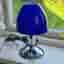 IKEA “SEXTETT” Bordslampa – Vintage 90-tal – Krom & Blått Glas – Ikonisk Design