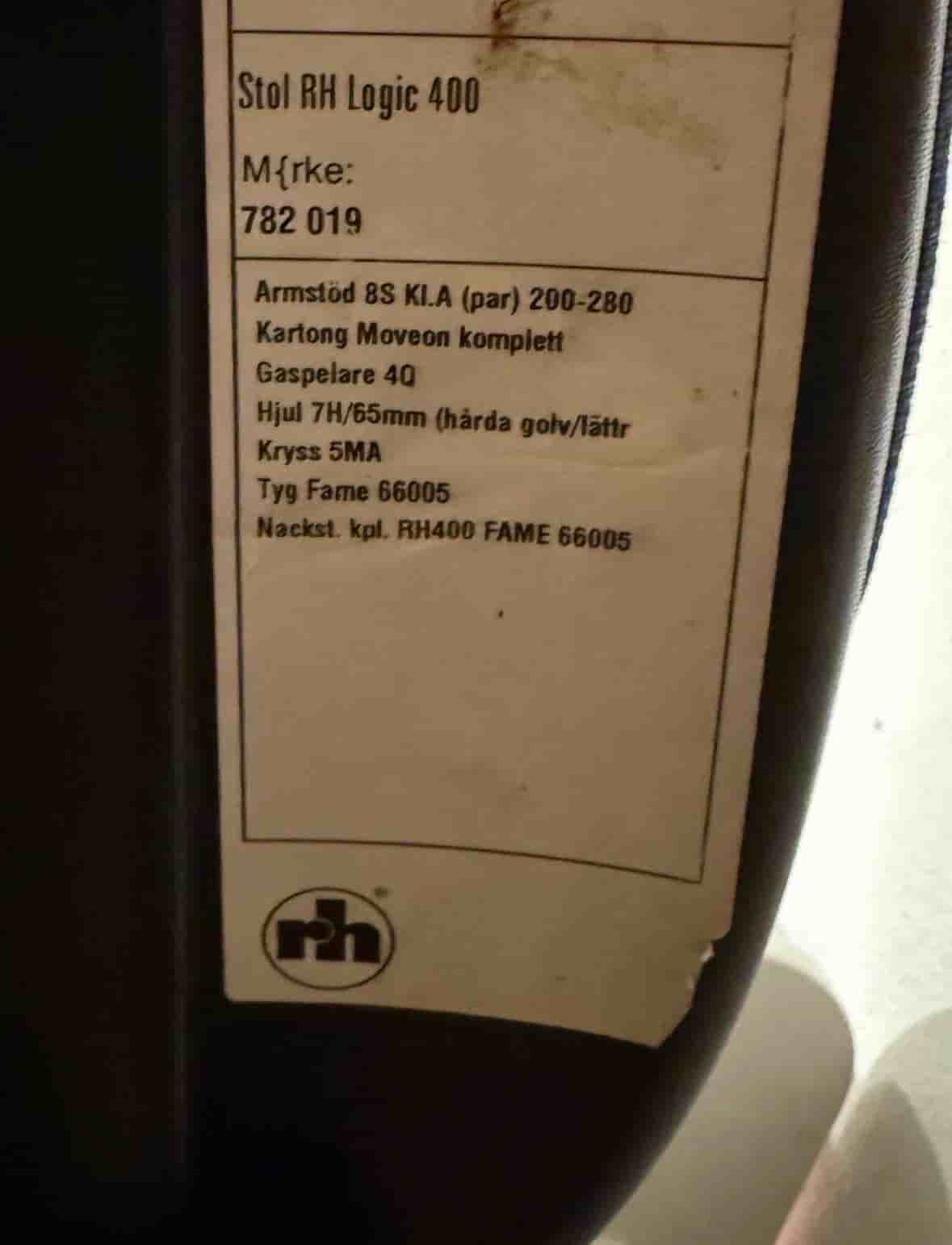 RH Logic 400 ergonomisk kontorsstol