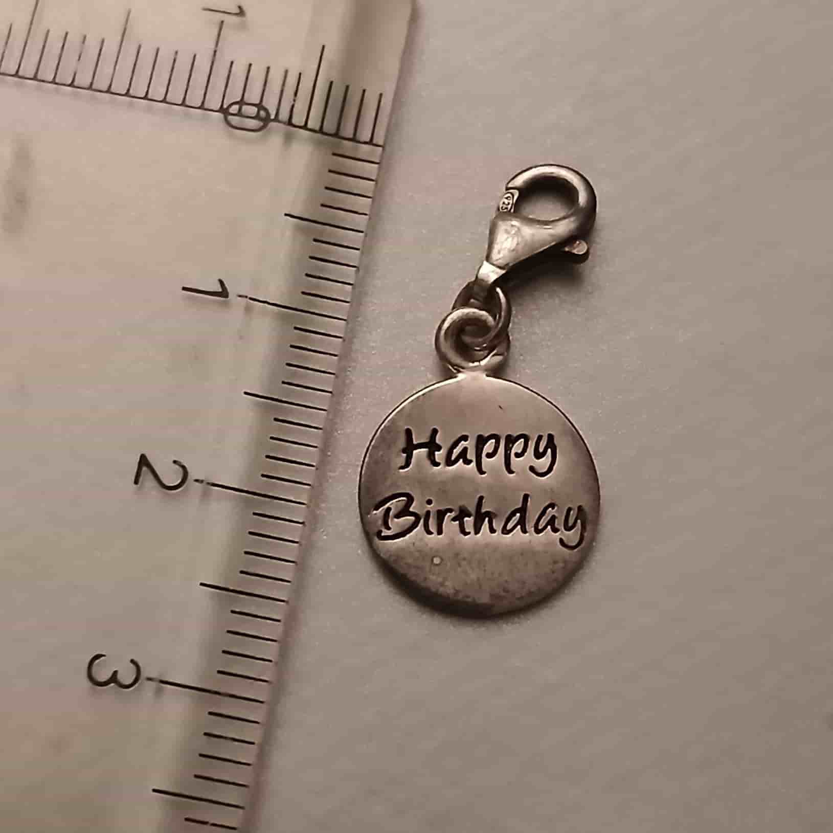 Berlock i silver 925 - Happy birthday