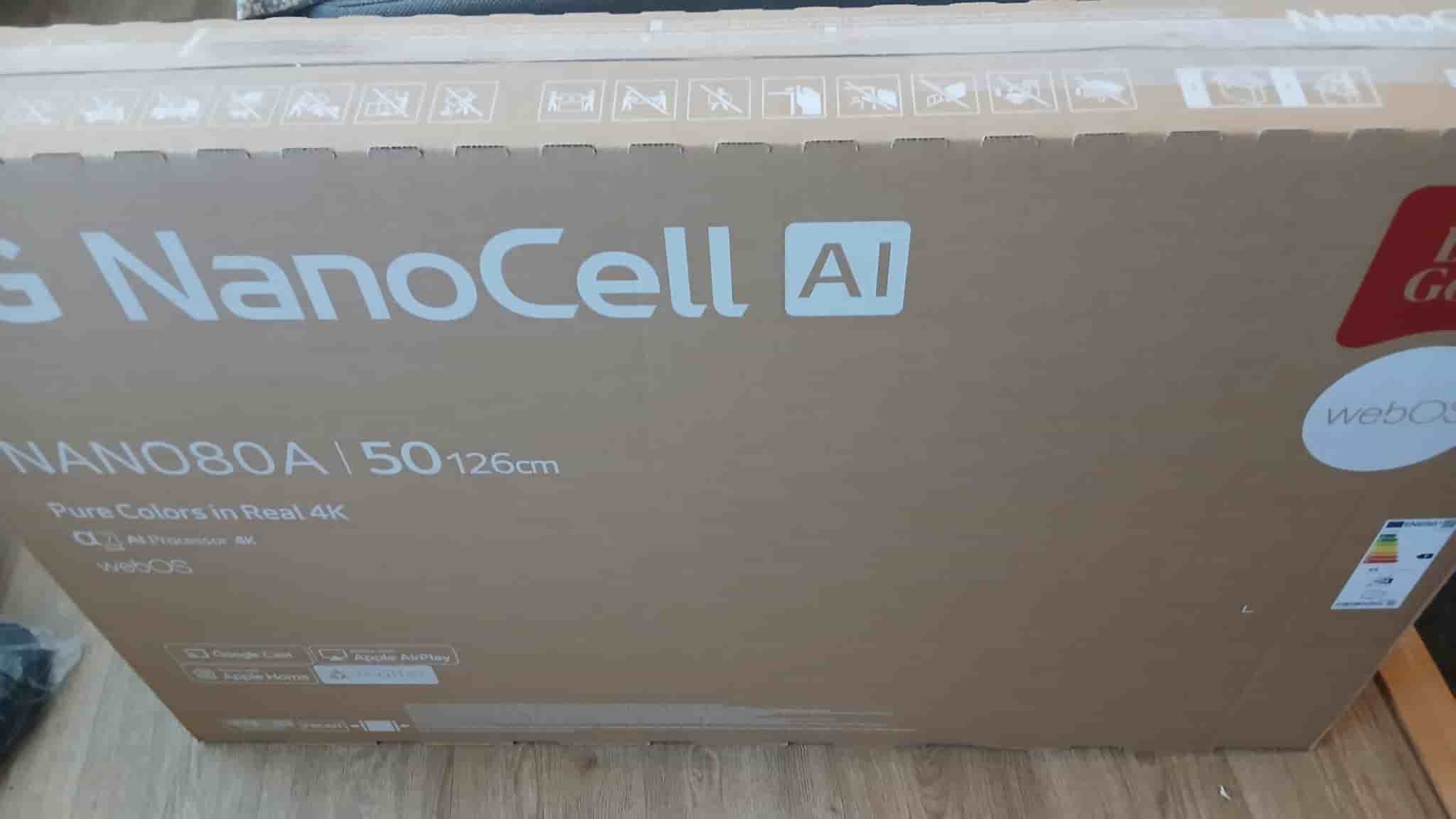 LG NanoCell AI TV NANO80A 50 tum 126 cm Splitterny med inköpskvitto