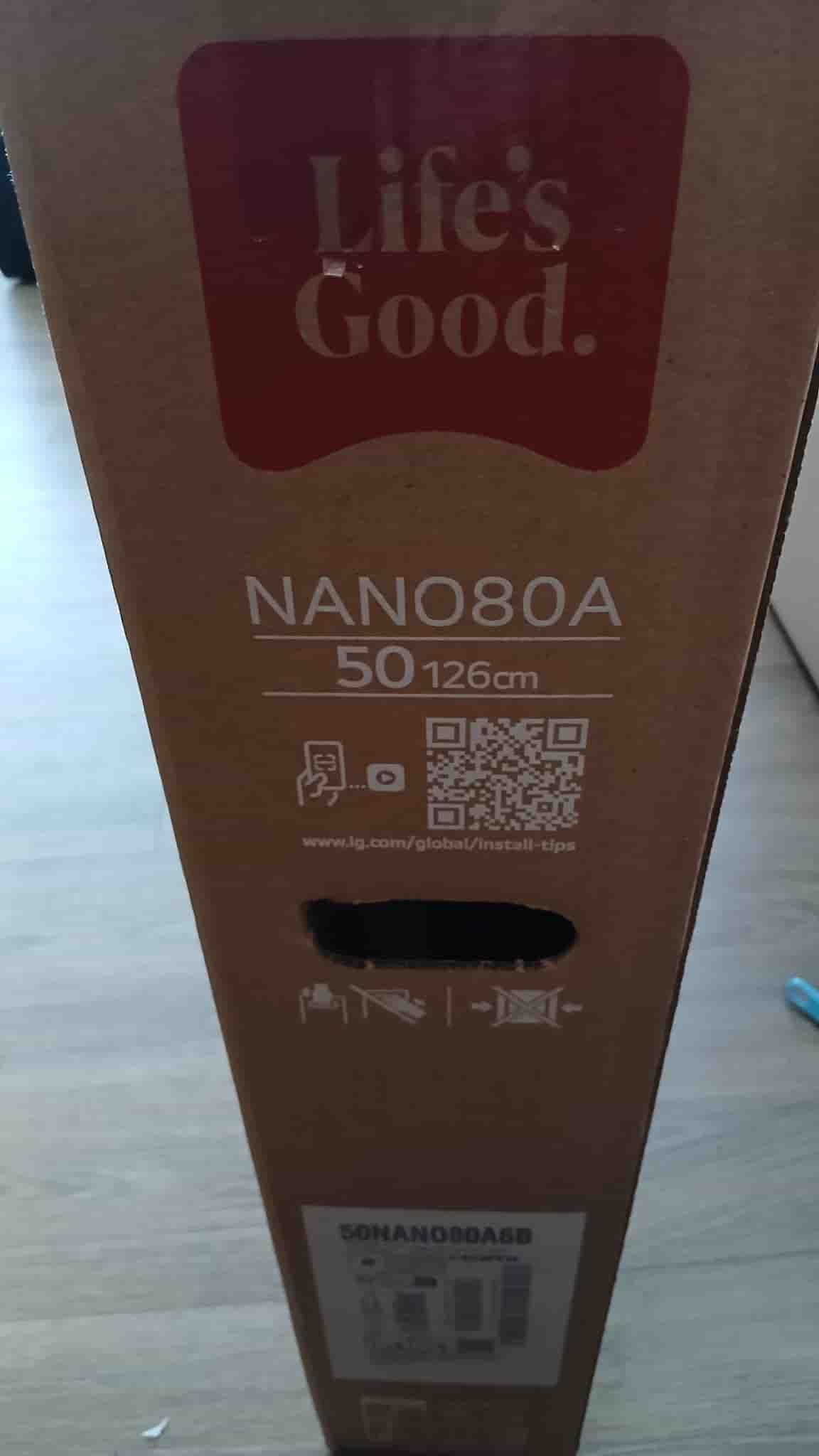 LG NanoCell AI TV NANO80A 50 tum 126 cm Splitterny med inköpskvitto