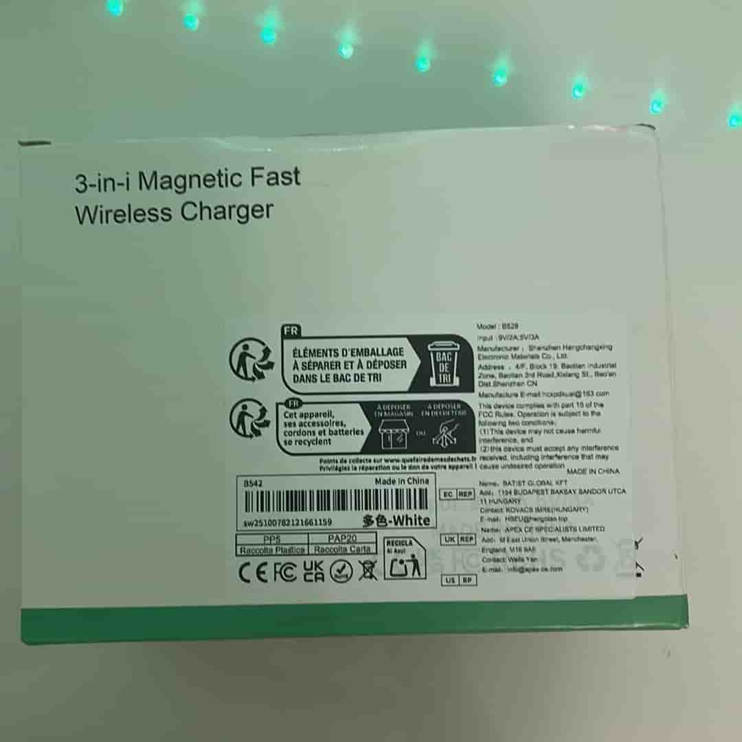 3-i-1 Magnetisk Trådlös Laddare
