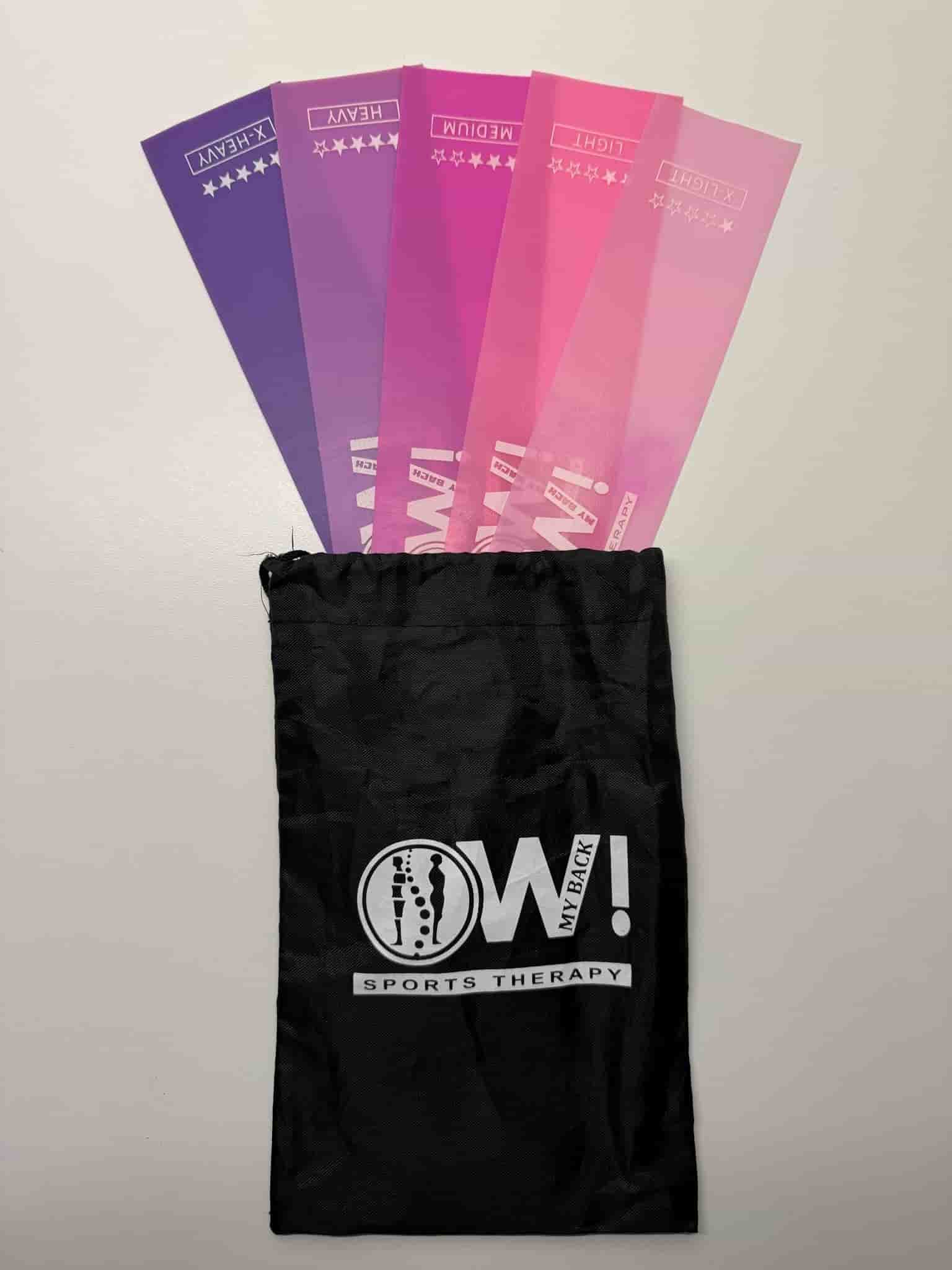 Resistance Bands Set (5 pcs) in pink & purple