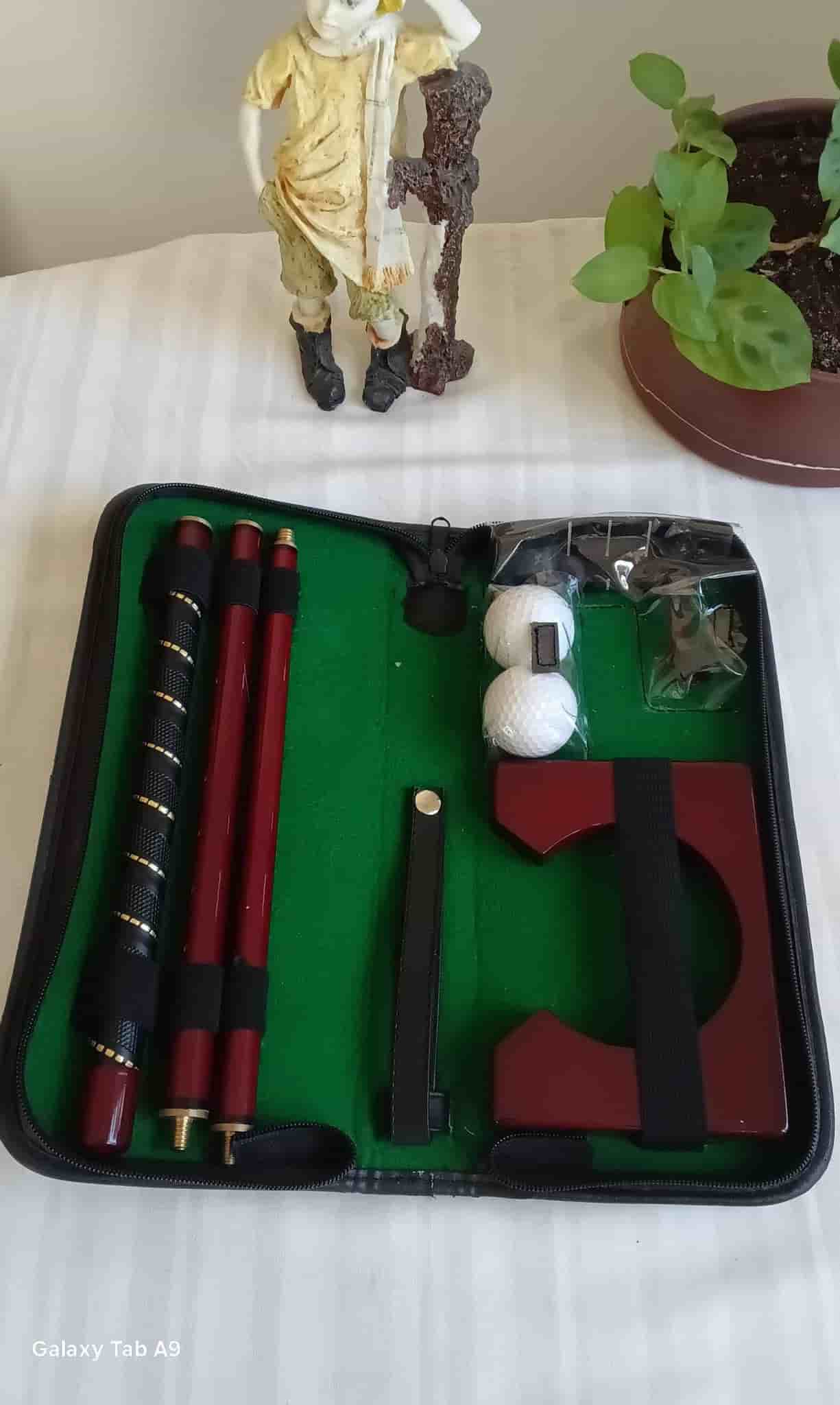 Bärbart golfputterset för inomhus/utomhusbruk