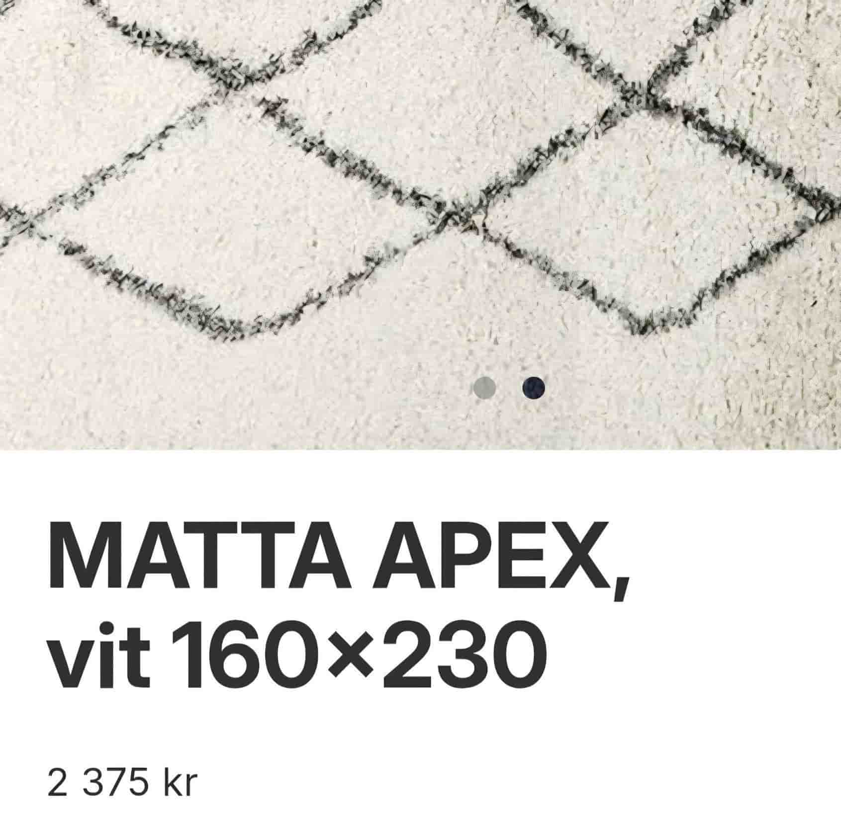 Stor Ryamatta APEX, 160x230 cm* Nyskick
