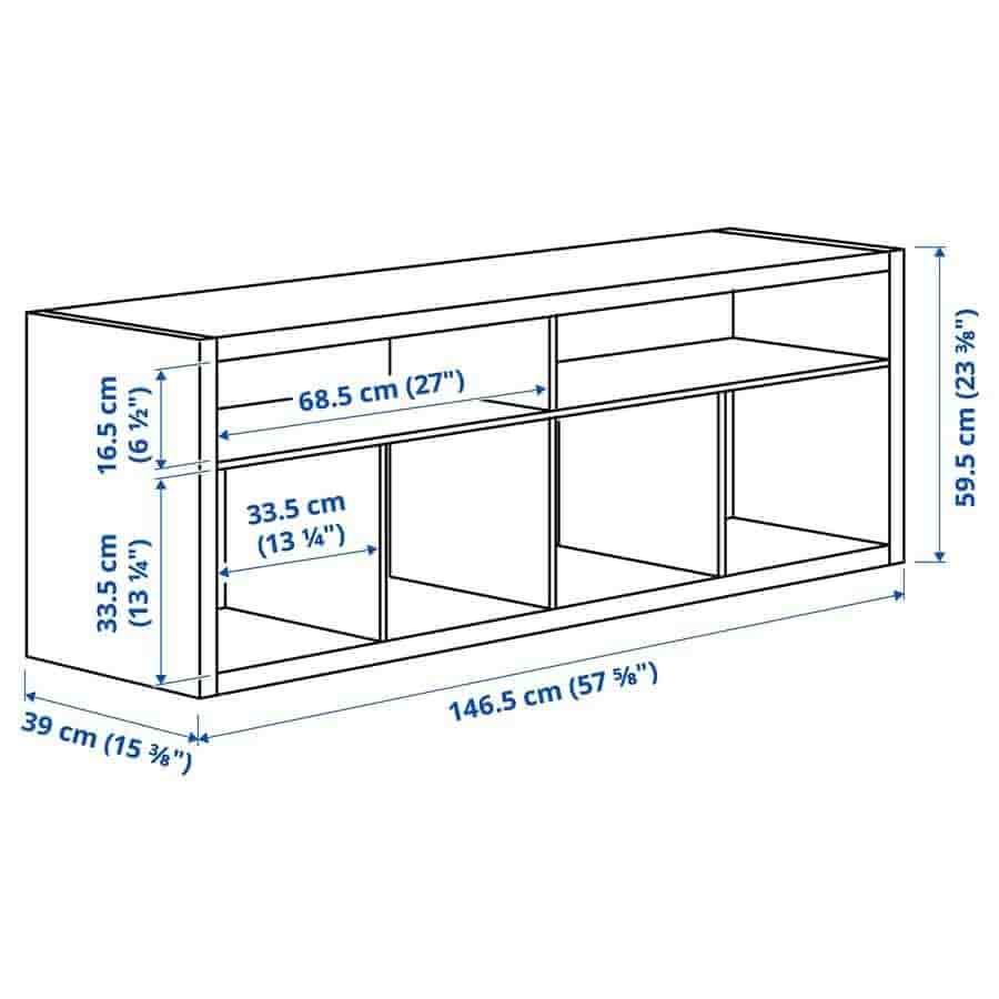 TV-bänk/hylla, svartbrun