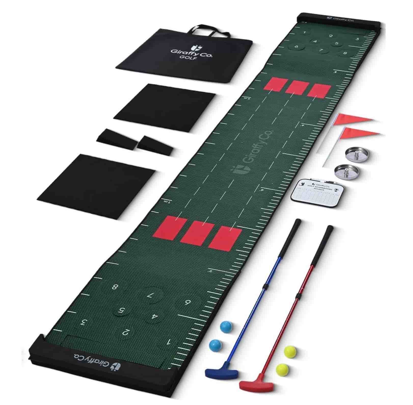 Giraffy Co. Golf Putting Matta Set med Tillbehör