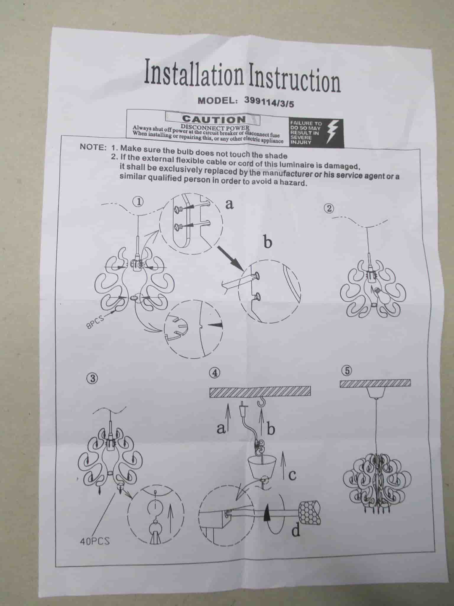 TAKLAMPA OCTOPUS, OBS! OANVÄNT