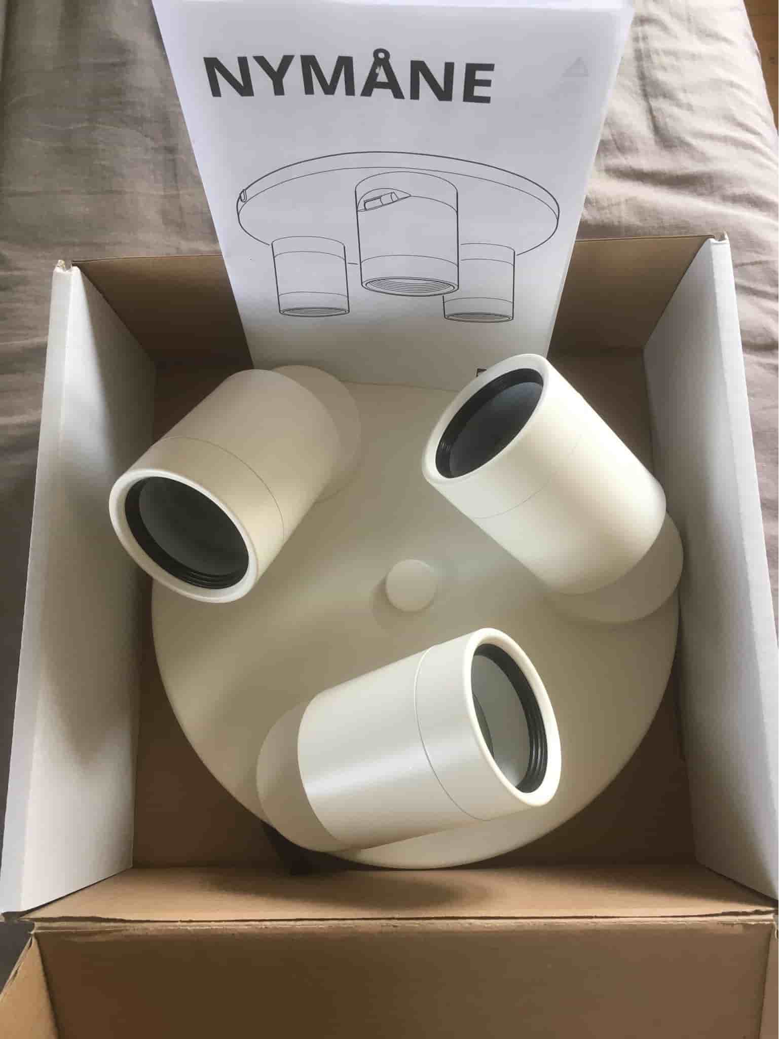 IKEA NYMÅNE Takspotlight med 3 lampor