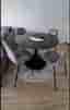 IKEA STOENSE rund matta 130 cm offwhite