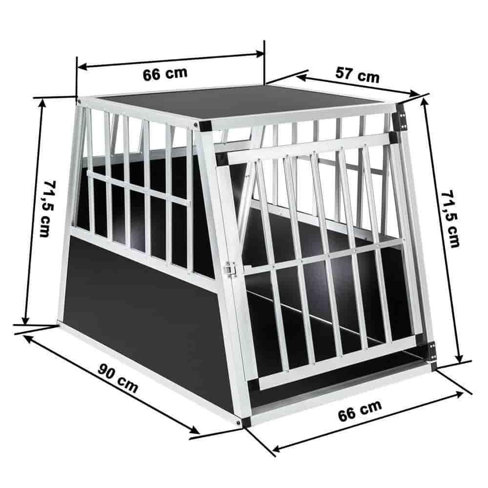 Fyndpris Hundbur Aluminium transportbur hundbox 90 trapets.
