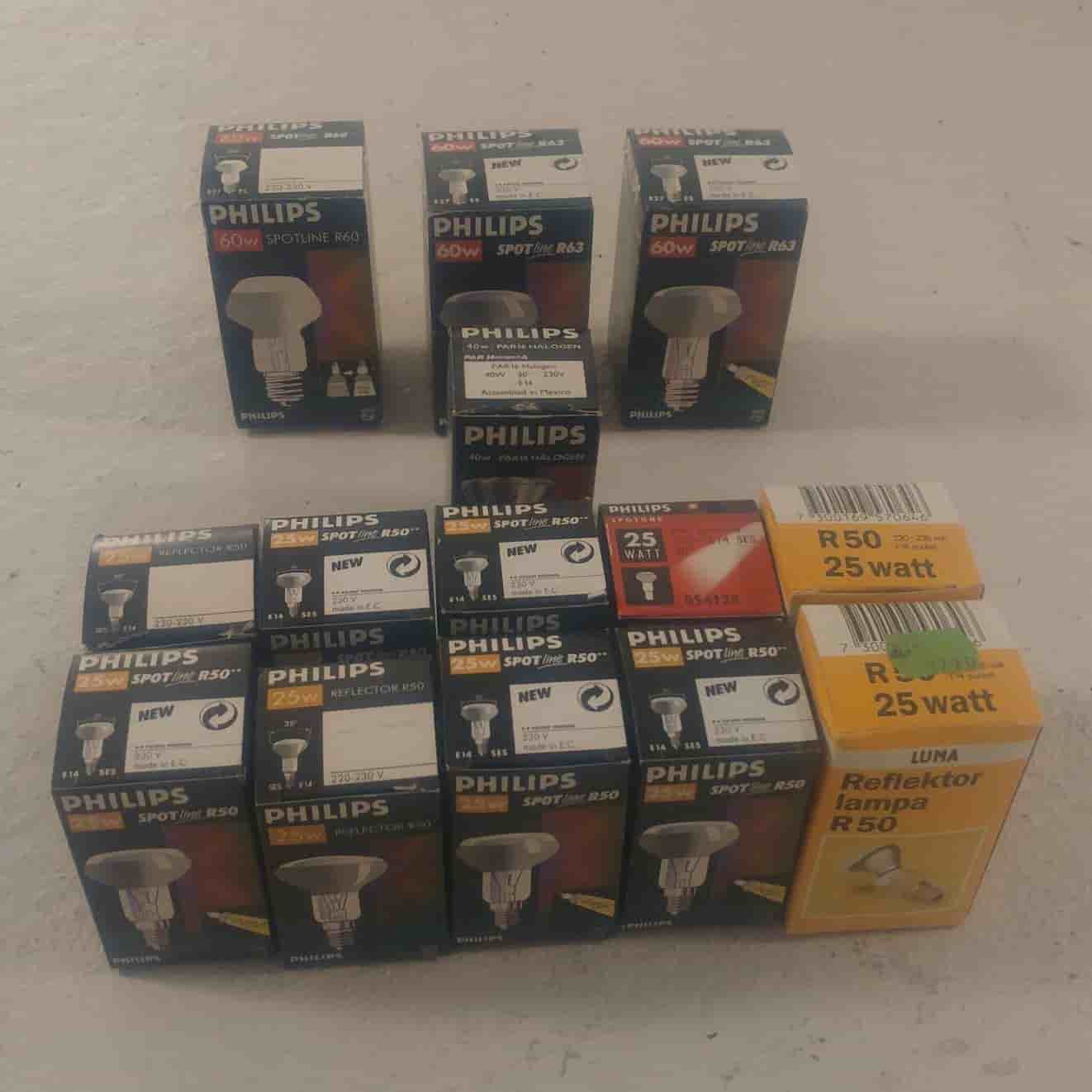 Philips Spotline R50, R60, R63 och PAR16 Halogenlampor