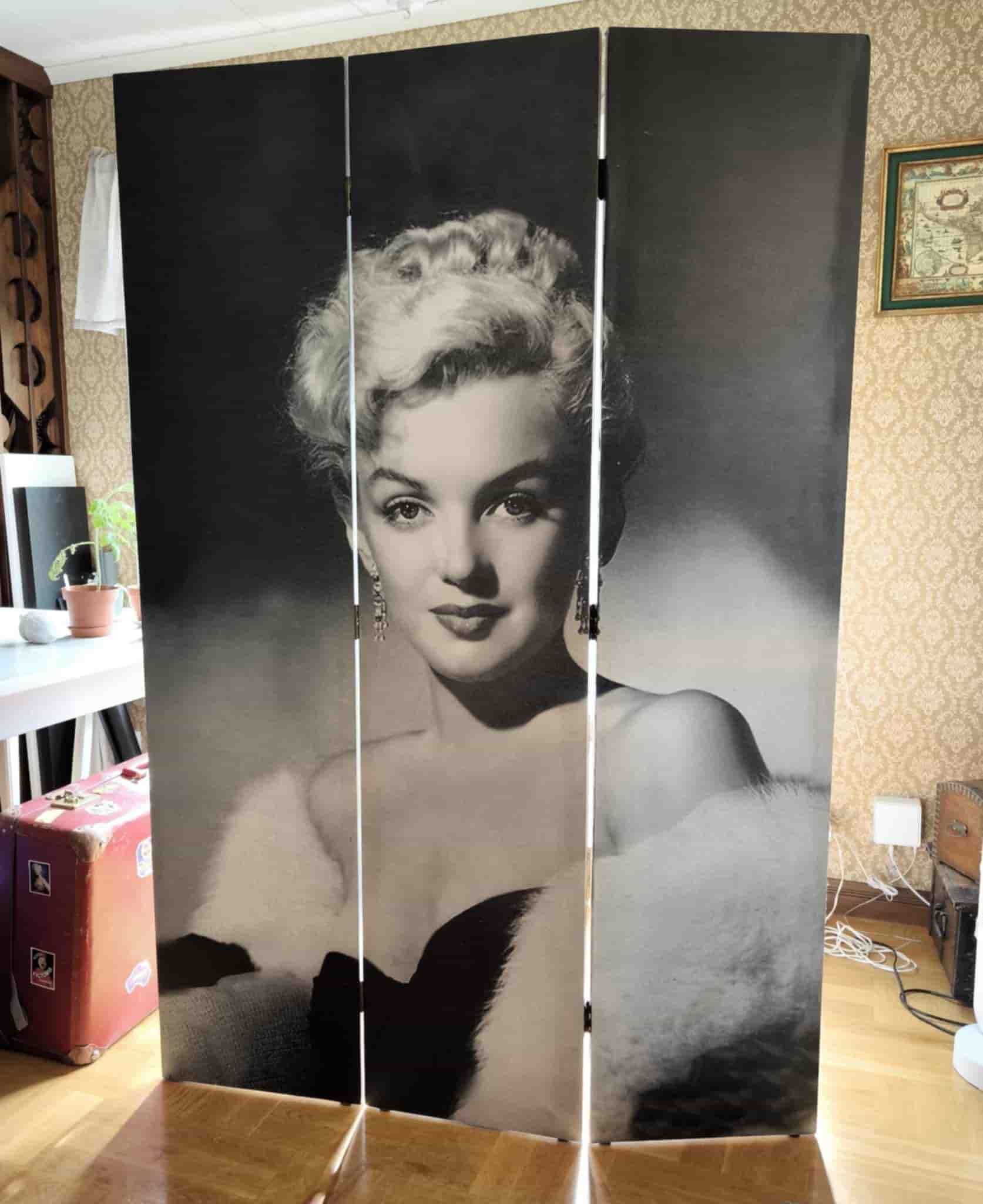 Rumsavdelare med Marilyn Monroe och Audrey Hepburn motiv
