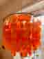 Taklampa med orangea plattor retro