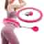 Hula Hoop Rosa för träning Justerbar storlek.