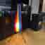 Retro string raketlampa med stativ 50-tal