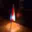 Retro string raketlampa med stativ 50-tal
