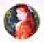 Renoir Girl with a Blue Ribbon Compact Mirror-two mirrors inside-circa 1970s UK