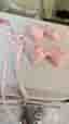 3 pink hair blow clips ribbon