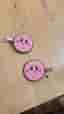 Pink Kirby hair clips cute from japan