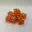 10st genomskinliga Orangea tärningar 18mm