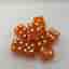 10st genomskinliga Orangea tärningar 18mm