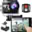 Actionkamera 4K 60FPS 20MP, WiFi undervattenskamera med 110° ultravidvinkel, EIS