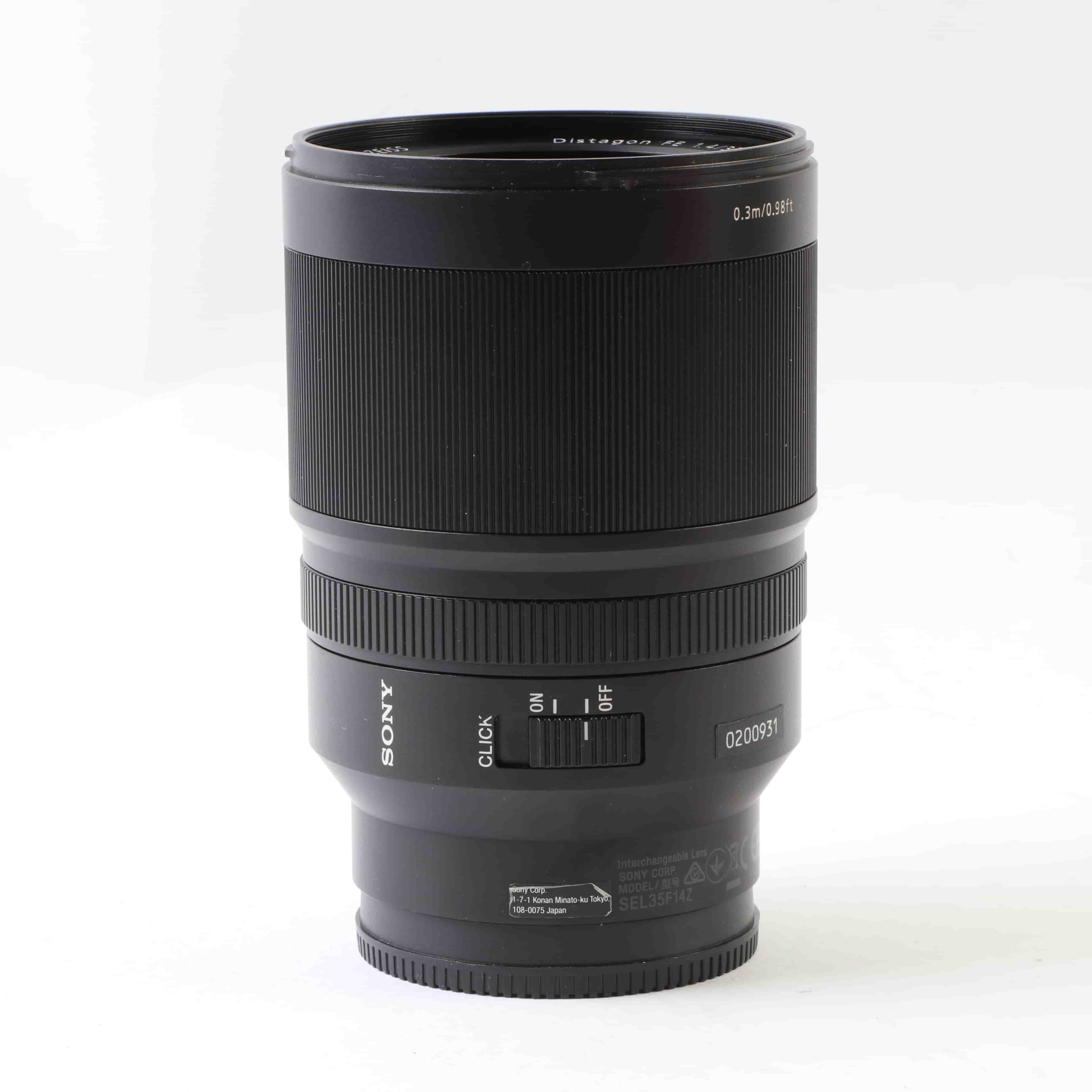 USED Sony FE 35mm f1.4 Distagon T* ZA Lens