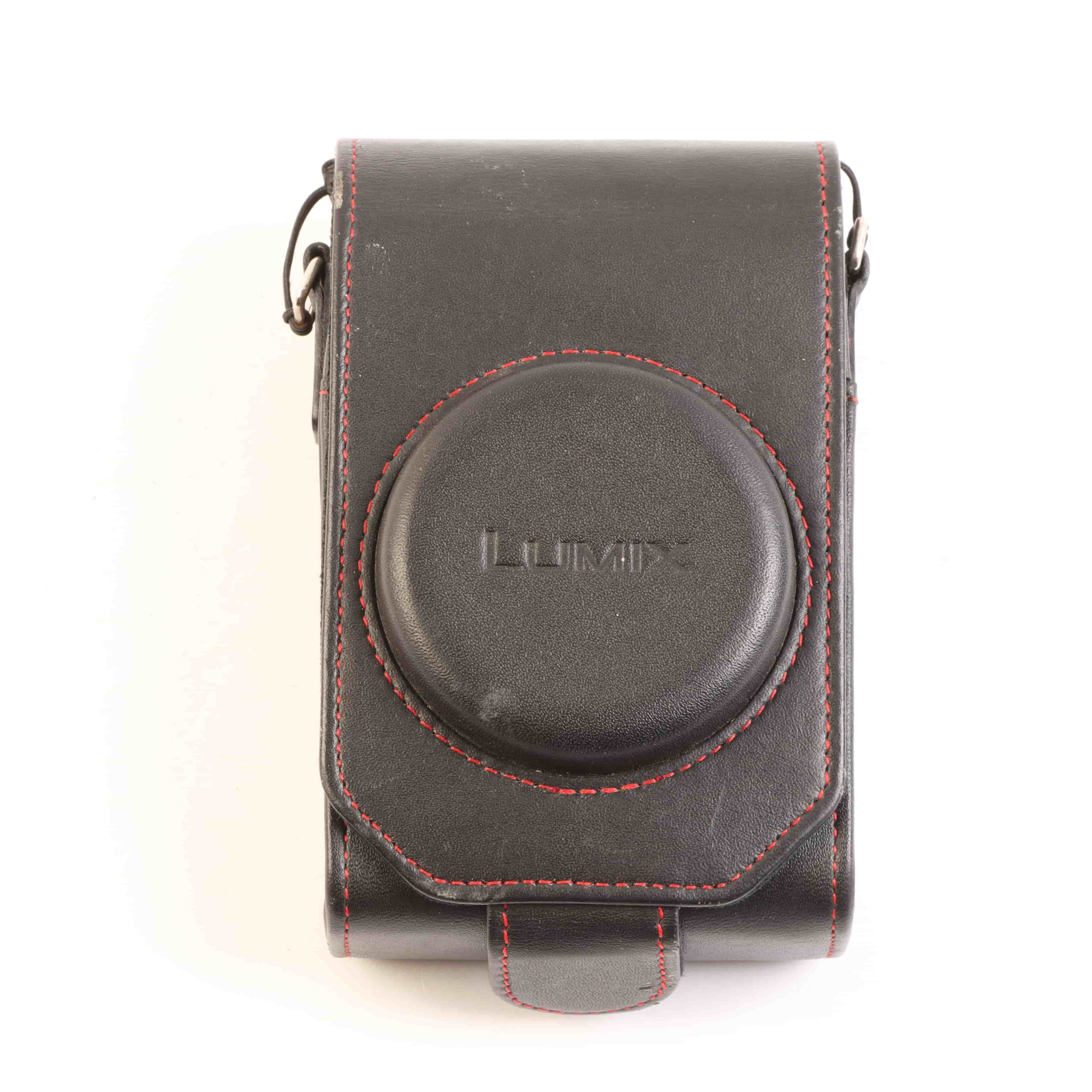 USED Panasonic TZ100 Leather Case - Black / Red
