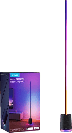 Govee RGBICW Smart Corner Golvlampa + Högtalare