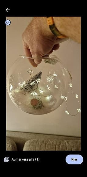 Kvasir/Jysk. Kula med ledbelysning.