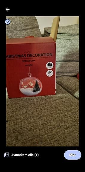 Kvasir/Jysk. Kula med ledbelysning.