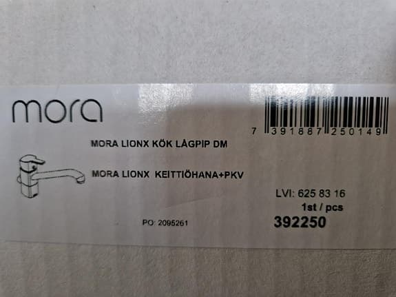 Köksblandare med diskmaskinavstängning  Mora