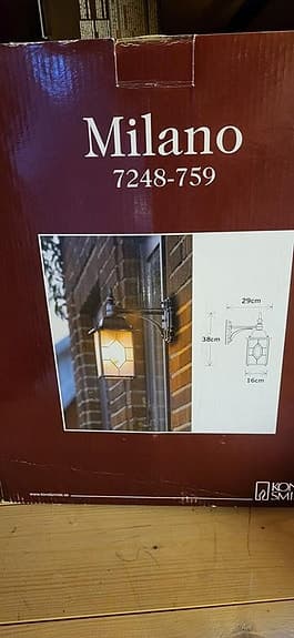 Utomhusbelysning Milano Konstsmide nya i kartong