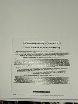 MacBook Air M1 – som ny, knappt använd!