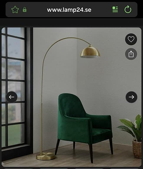 Lindby Båglampa Höj&Sänkbar