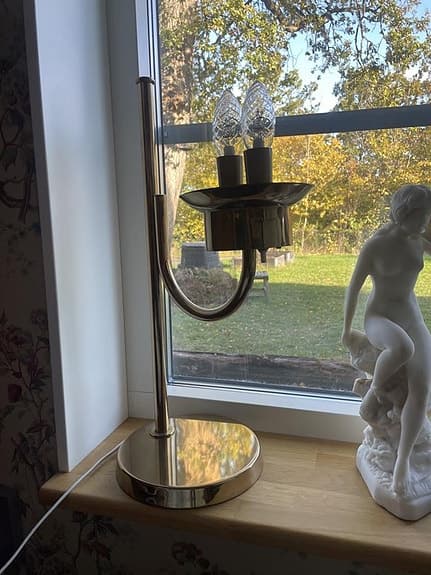 Stående designlampa Bergboms mässing 50 tal