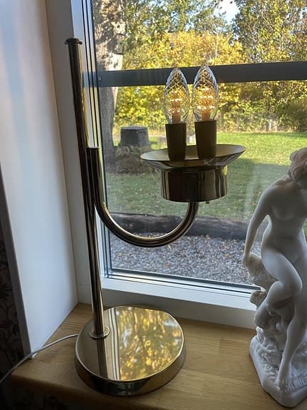 Stående designlampa Bergboms mässing 50 tal