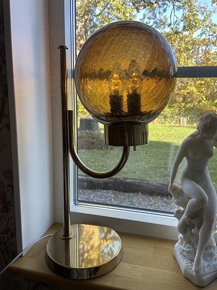 Stående designlampa Bergboms mässing 50 tal