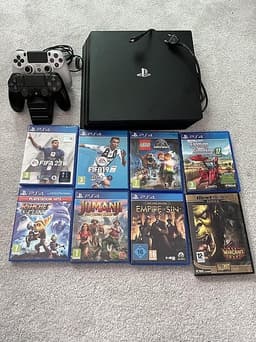 PlayStation 4 Slim 1TB med 8 spel